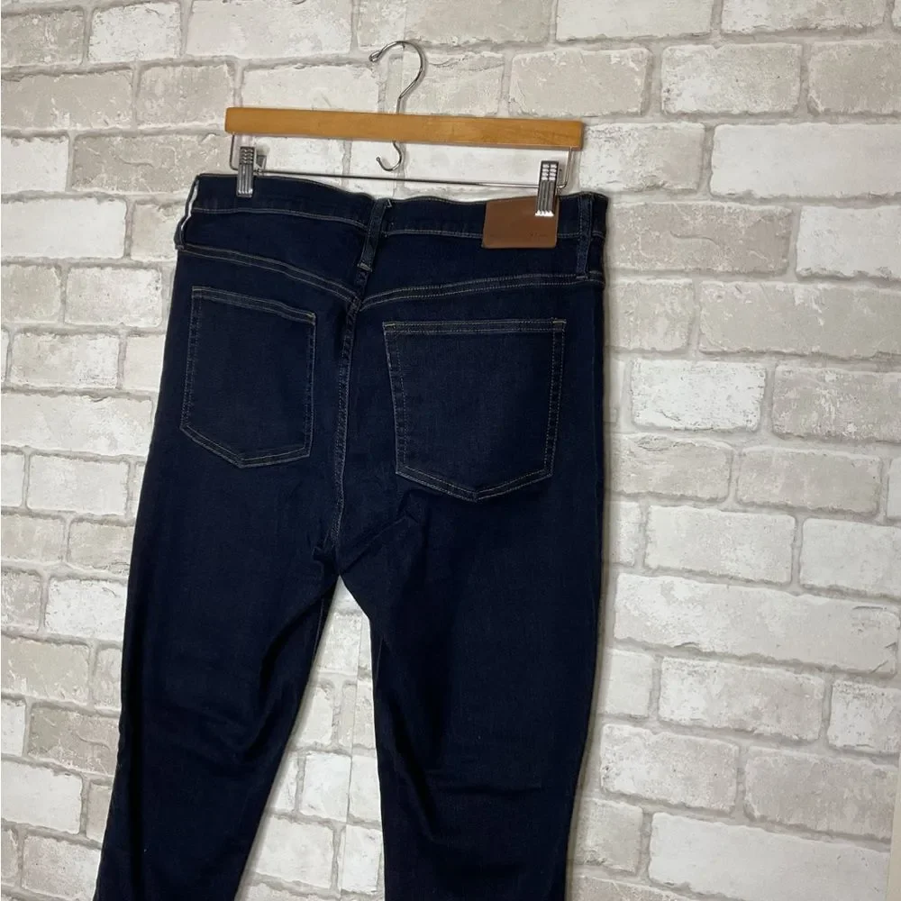 J. Crew 10” High Rise Toothpick Skinny Jeans Dark Ink Wash Size 31